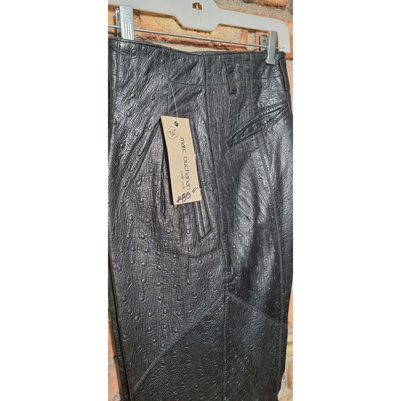 Marc Buchanan Pelle Pelle- leather pants size 30- NEW! with tag- unfinished hem! - Picture 2 of 11